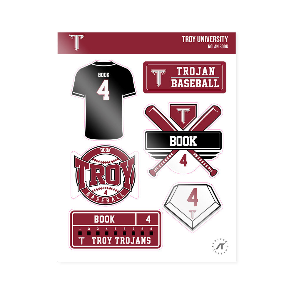 Troy - NCAA Baseball : Nolan Book - Sticker Sheet-0