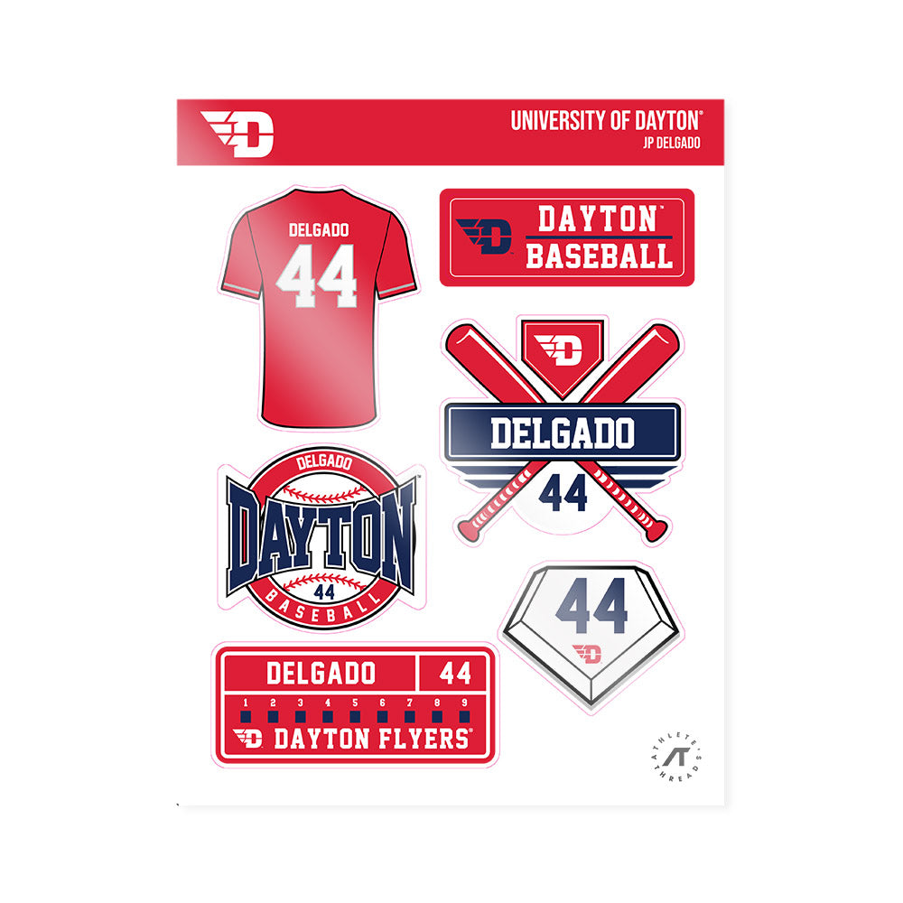 Dayton - NCAA Baseball : JP Delgado - Sticker Sheet-0