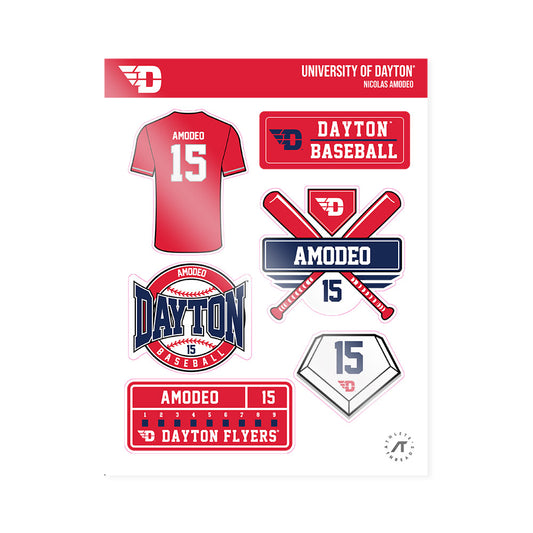 Dayton - NCAA Baseball : Nicolas Amodeo - Sticker Sheet-0