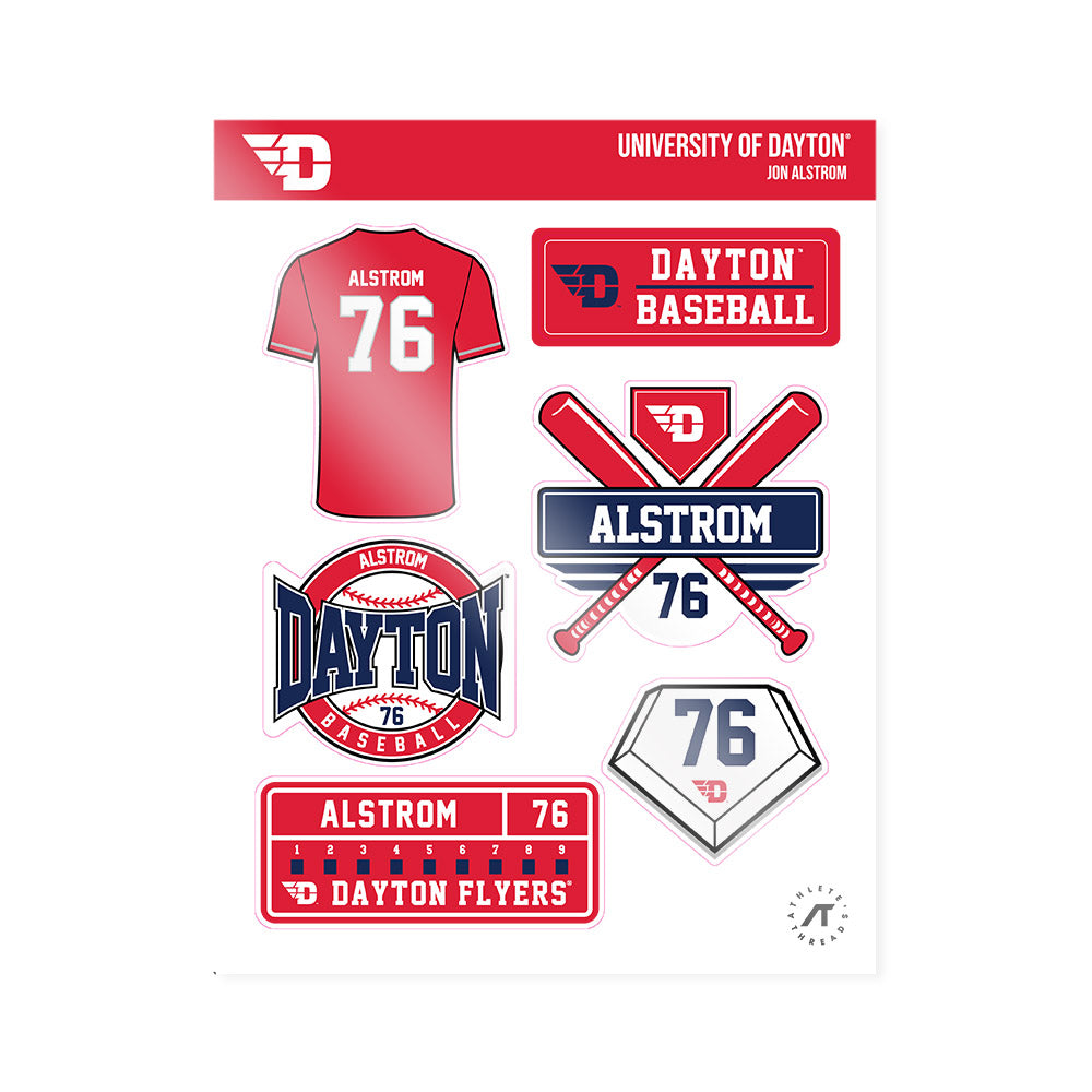 Dayton - NCAA Baseball : Jon Alstrom - Sticker Sheet-0