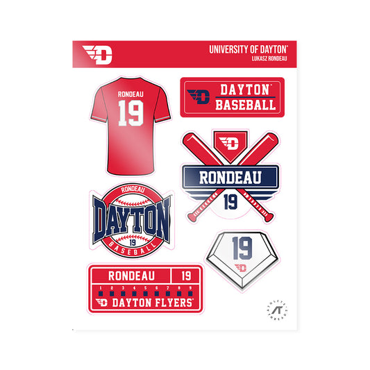 Dayton - NCAA Baseball : Lukasz Rondeau - Sticker Sheet-0