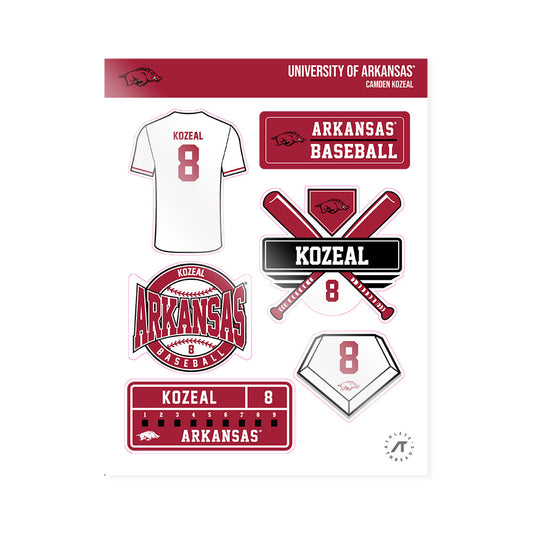Arkansas - NCAA Baseball : Camden Kozeal - Sticker Sheet-0