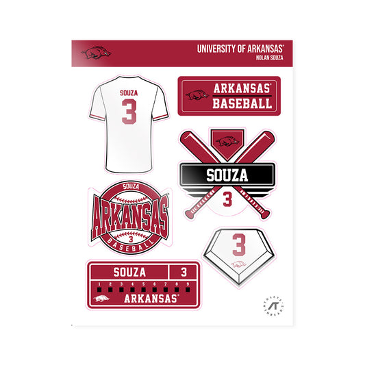 Arkansas - NCAA Baseball : Nolan Souza - Sticker Sheet-0