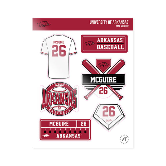 Arkansas - NCAA Baseball : Tate McGuire - Sticker Sheet-0