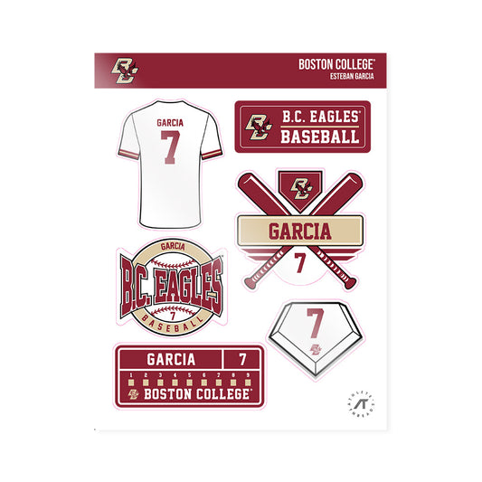 Boston College - NCAA Baseball : Esteban Garcia - Sticker Sheet-0