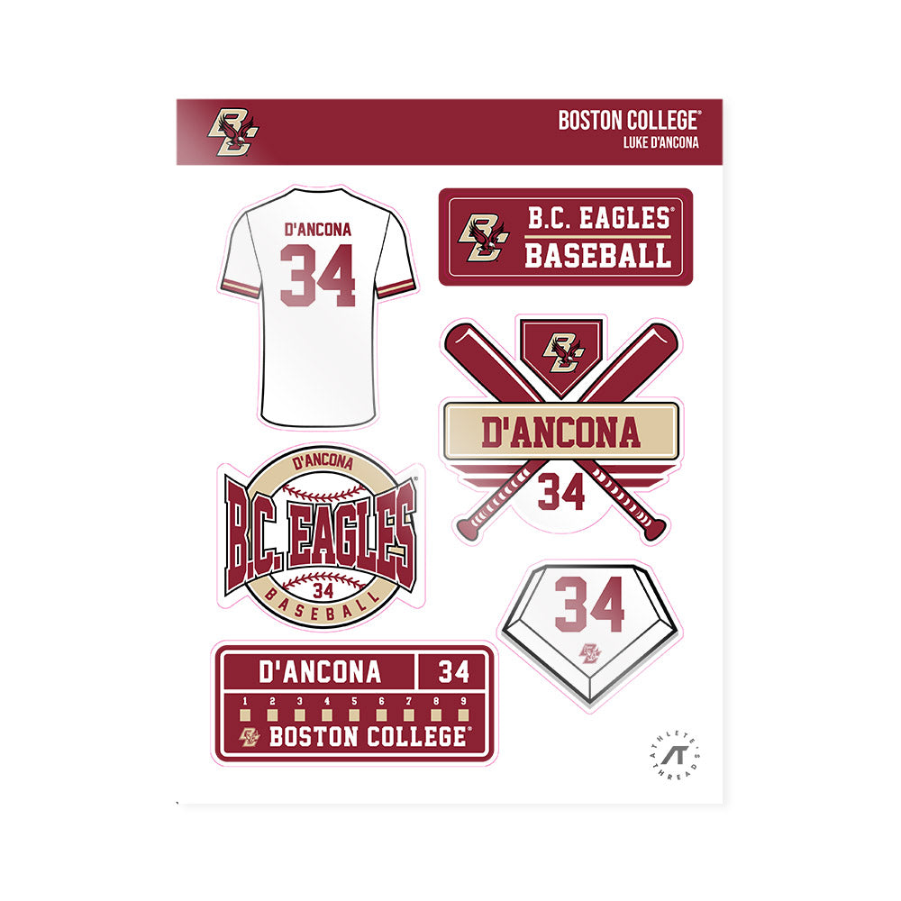 Boston College - NCAA Baseball : Luke D'Ancona - Sticker Sheet-0