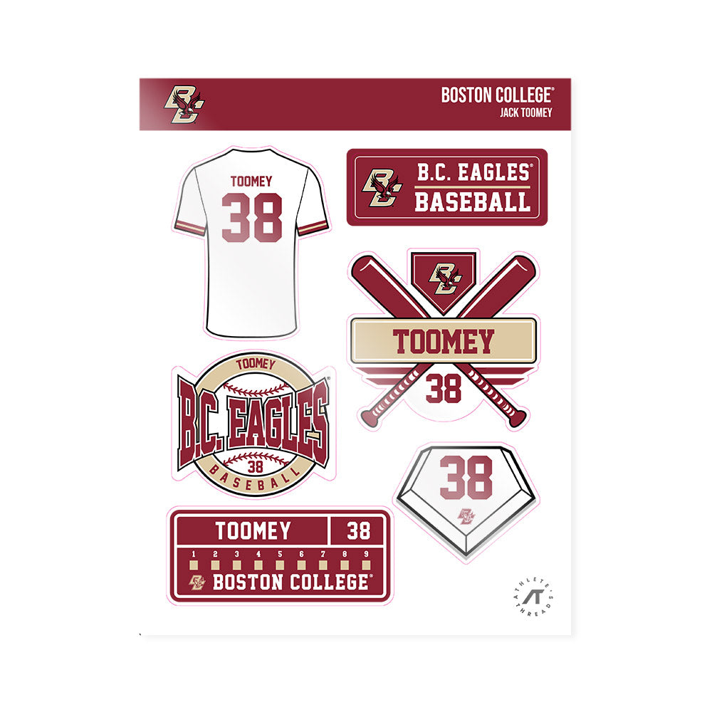 Boston College - NCAA Baseball : Jack Toomey - Sticker Sheet-0