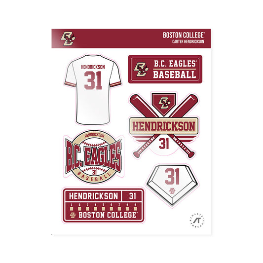Boston College - NCAA Baseball : Carter Hendrickson - Sticker Sheet-0