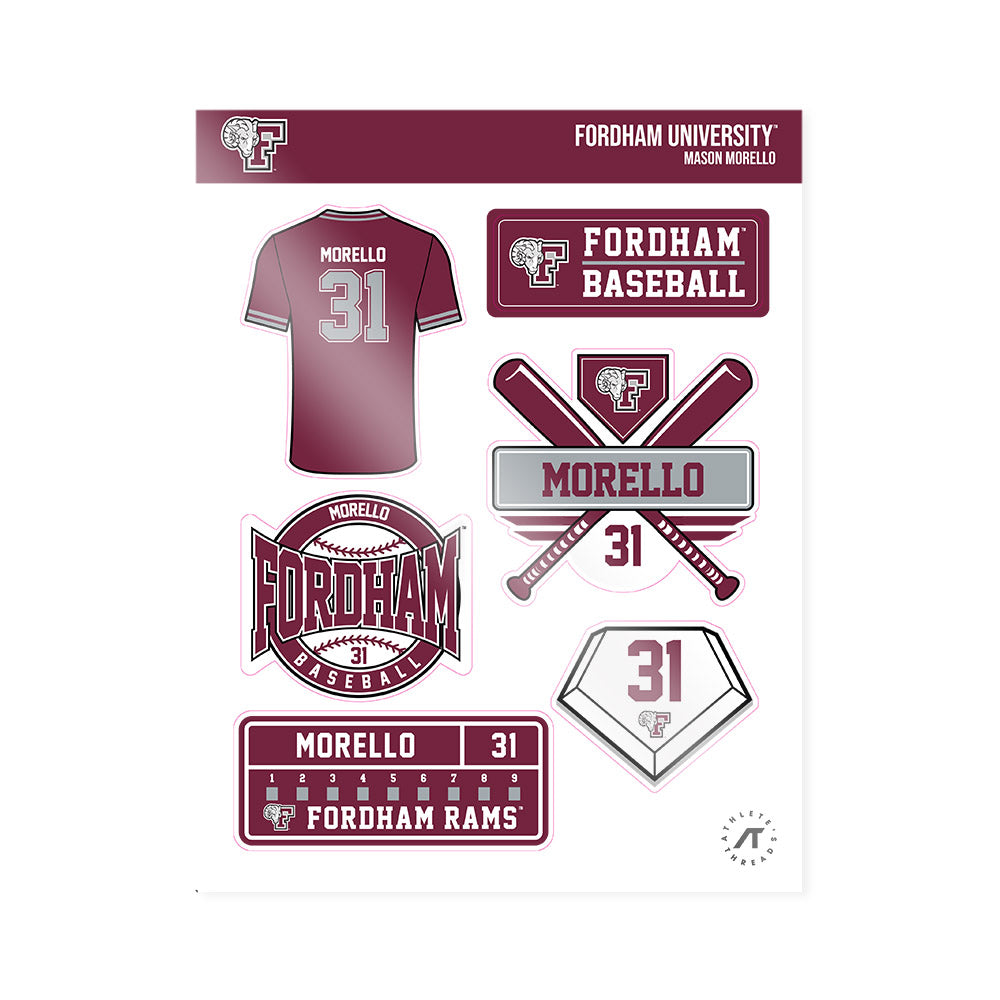 Fordham - NCAA Baseball : Mason Morello - Sticker Sheet-0