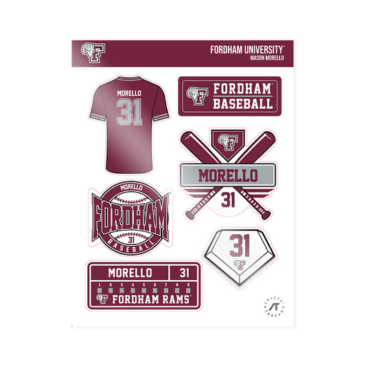 Fordham - NCAA Baseball : Mason Morello - Sticker Sheet-0