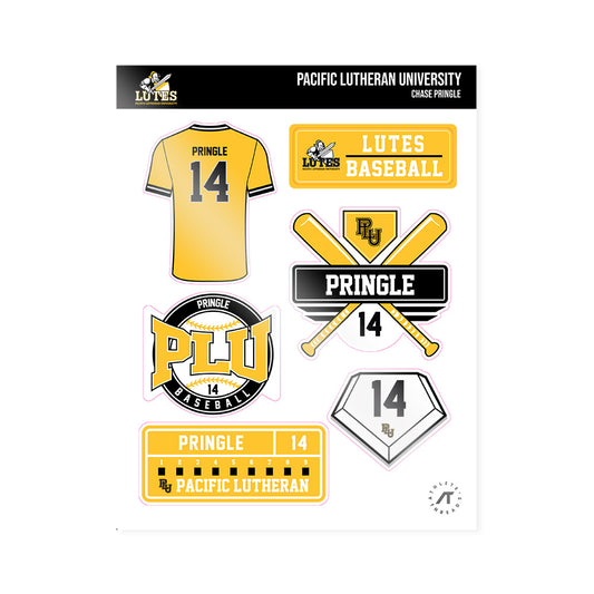 PLU - NCAA Baseball : Chase Pringle - Sticker Sheet-0