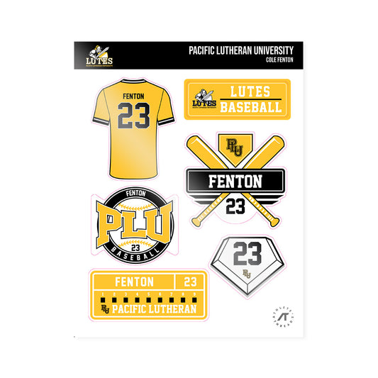 PLU - NCAA Baseball : Cole Fenton - Sticker Sheet-0