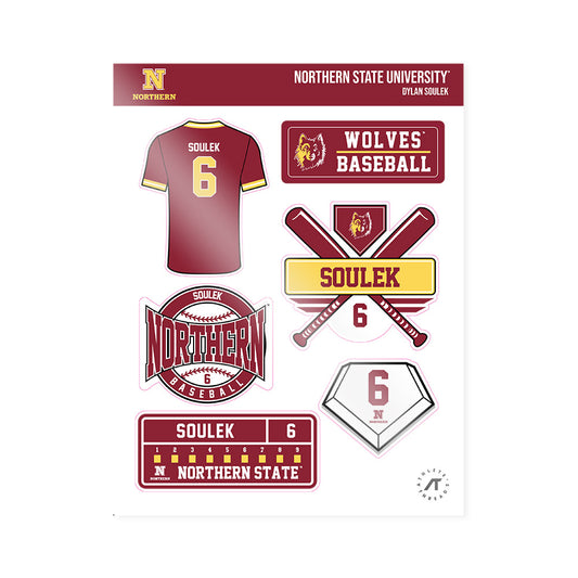 NSU - NCAA Baseball : Dylan Soulek - Sticker Sheet-0
