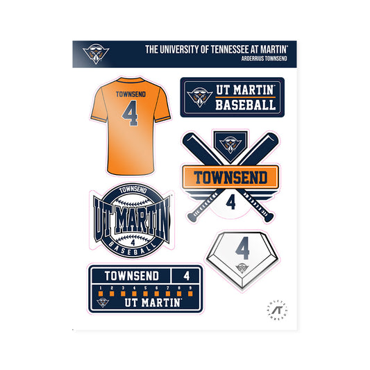 UT Martin - NCAA Baseball : Arderrius Townsend - Sticker Sheet-0