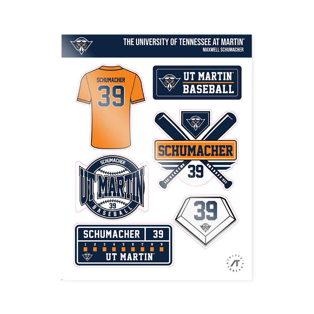UT Martin - NCAA Baseball : Maxwell Schumacher - Sticker Sheet-0