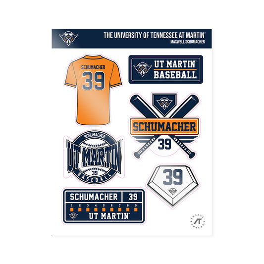 UT Martin - NCAA Baseball : Maxwell Schumacher - Sticker Sheet-0