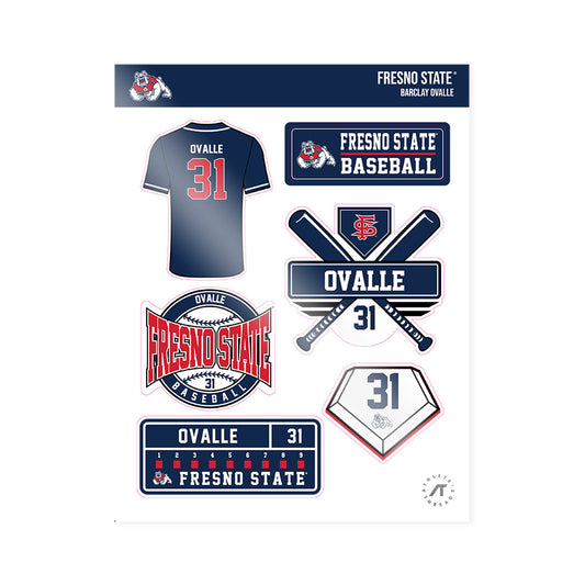 Fresno State - NCAA Baseball : Barclay Ovalle - Sticker Sheet-0