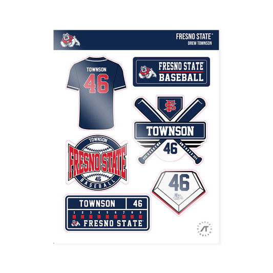 Fresno State - NCAA Baseball : Drew Townson - Sticker Sheet-0