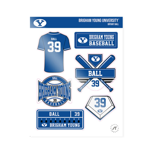 BYU - NCAA Baseball : Bryant Ball - Sticker Sheet-0