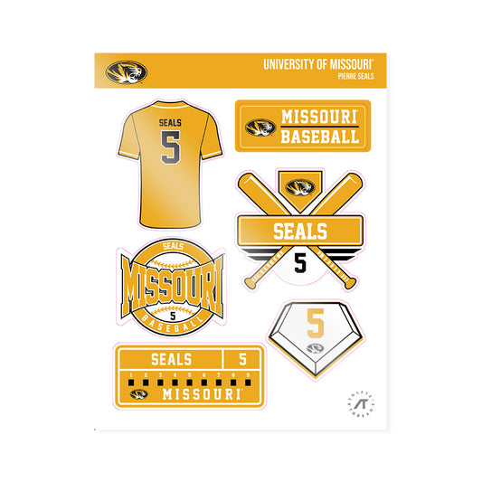 Missouri - NCAA Baseball : Pierre Seals - Sticker Sheet-0