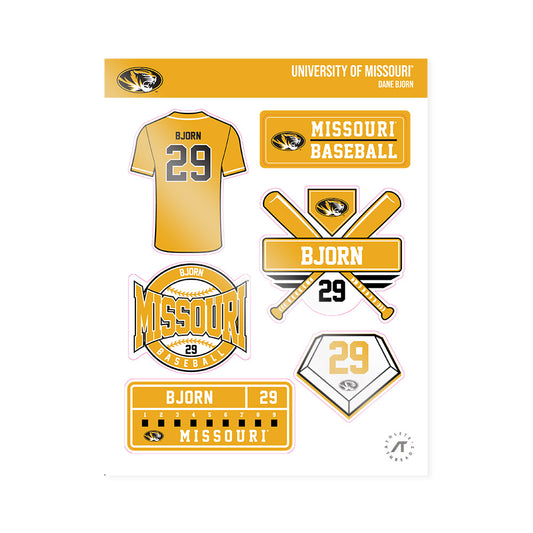 Missouri - NCAA Baseball : Dane Bjorn - Sticker Sheet-0