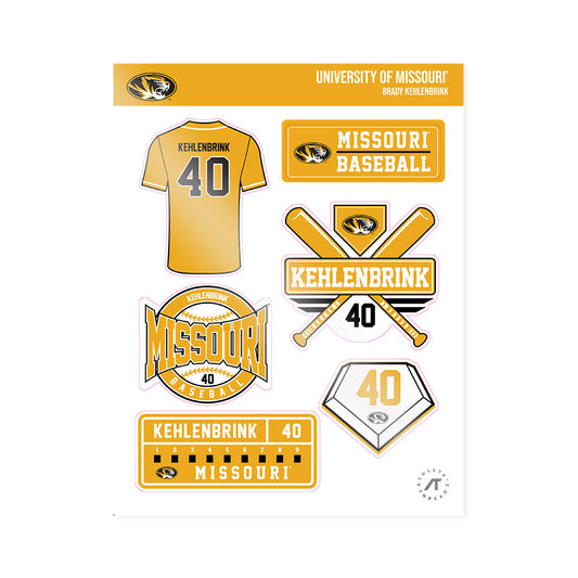 Missouri - NCAA Baseball : Brady Kehlenbrink - Sticker Sheet-0