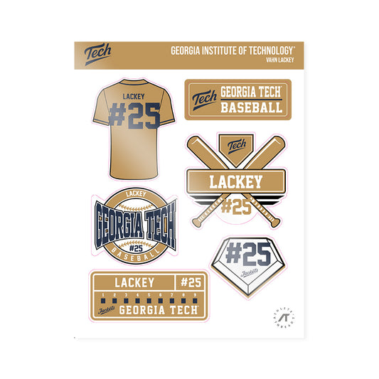 Georgia Tech - NCAA Baseball : Vahn Lackey - Sticker Sheet-0