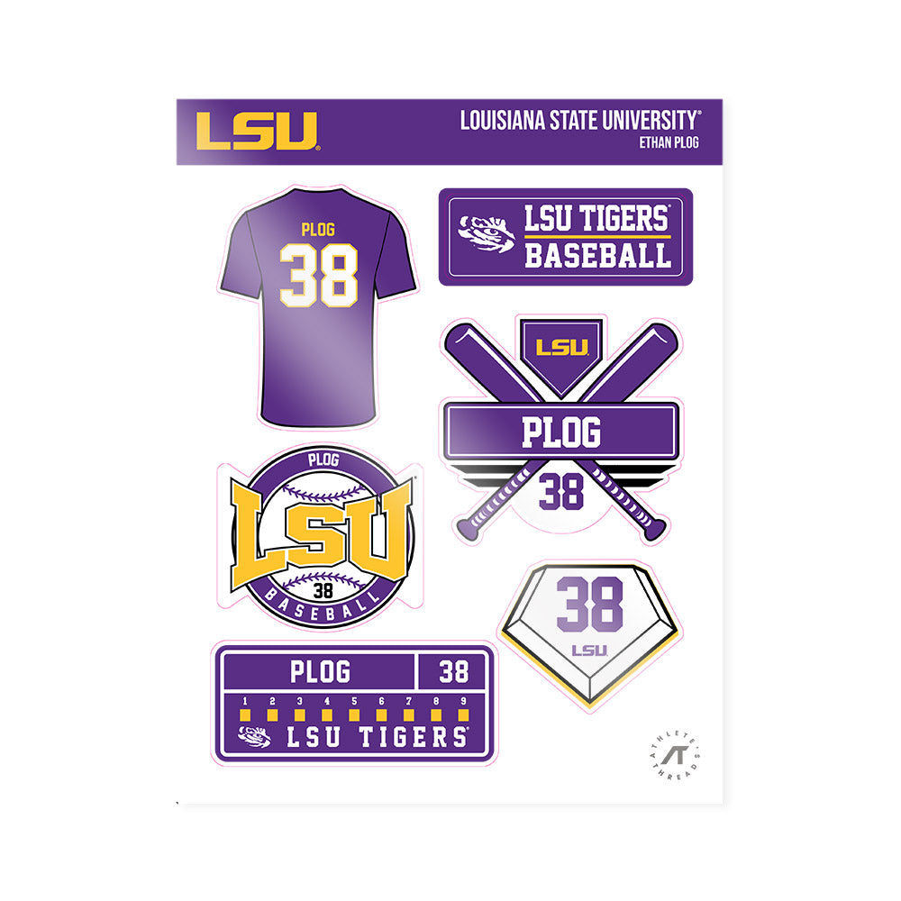 LSU - NCAA Baseball : Ethan Plog - Sticker Sheet-0