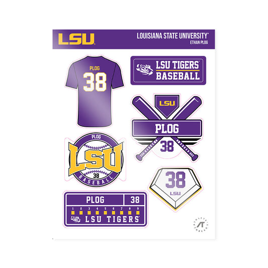 LSU - NCAA Baseball : Ethan Plog - Sticker Sheet-0