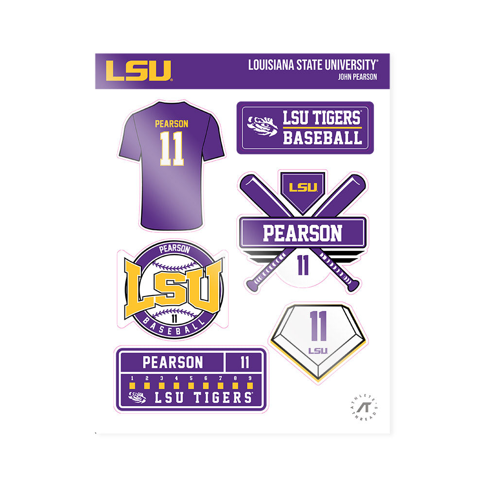 LSU - NCAA Baseball : John Pearson - Sticker Sheet-0