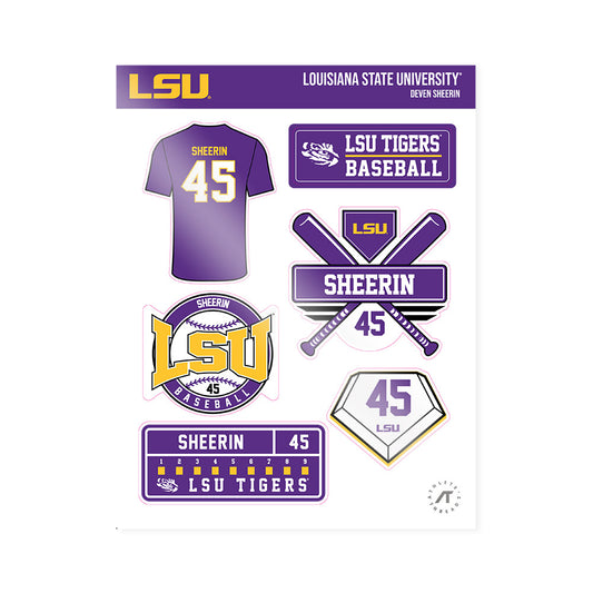 LSU - NCAA Baseball : Deven Sheerin - Sticker Sheet-0