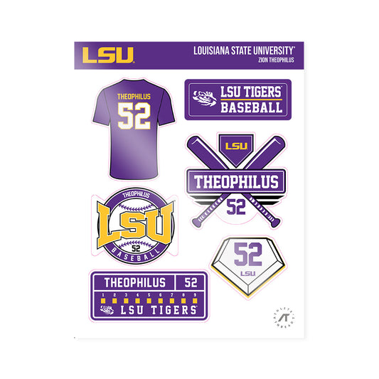 LSU - NCAA Baseball : Zion Theophilus - Sticker Sheet-0