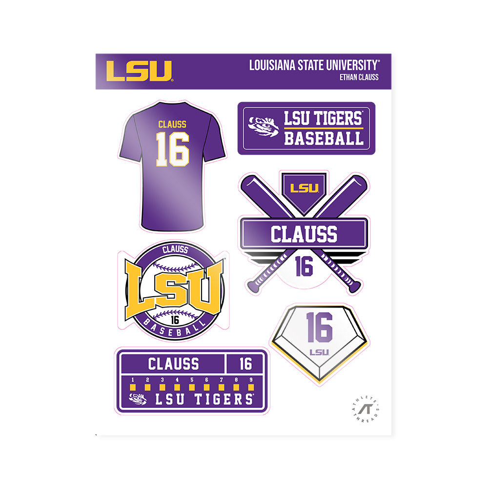 LSU - NCAA Baseball : Ethan Clauss - Sticker Sheet-0