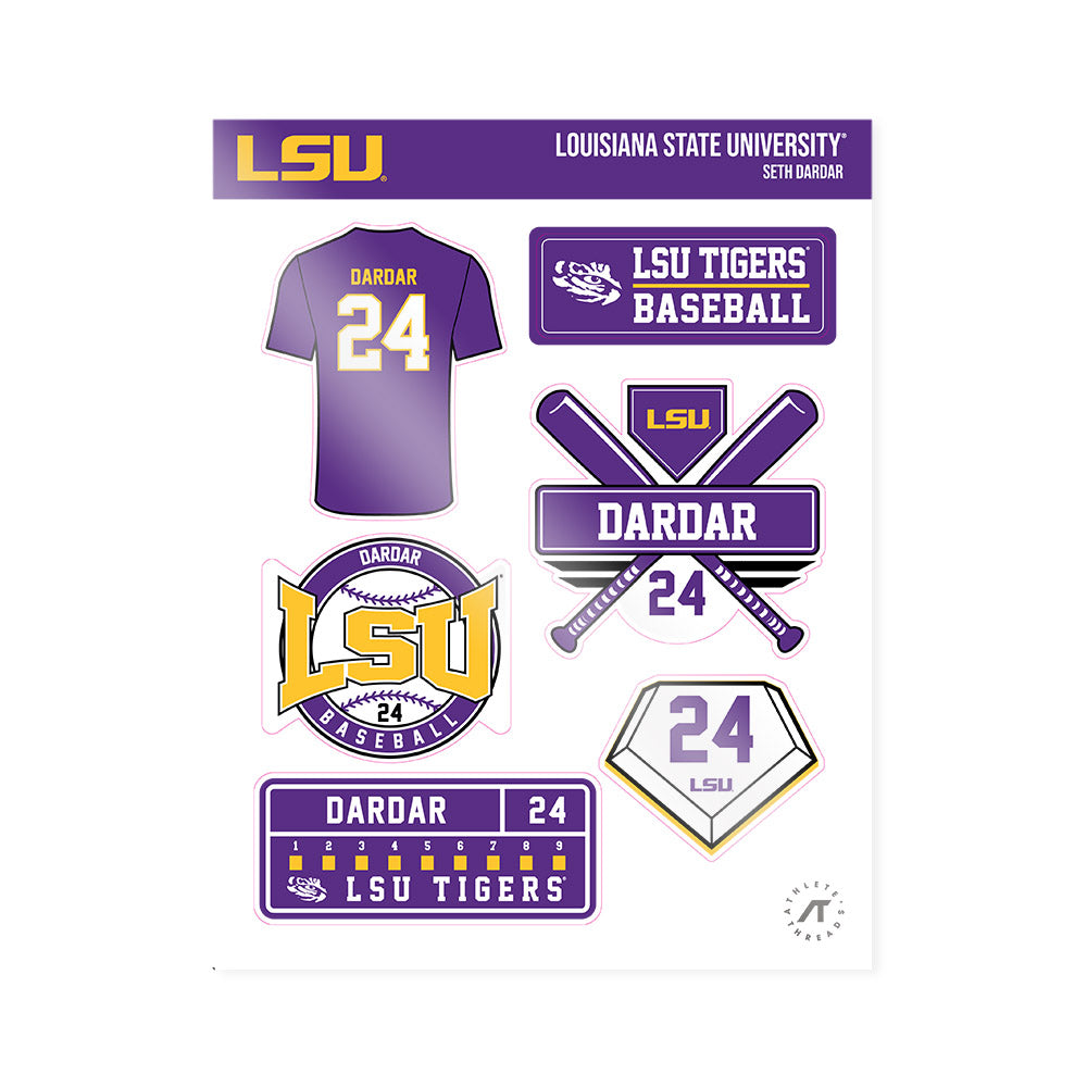 LSU - NCAA Baseball : Seth Dardar - Sticker Sheet-0