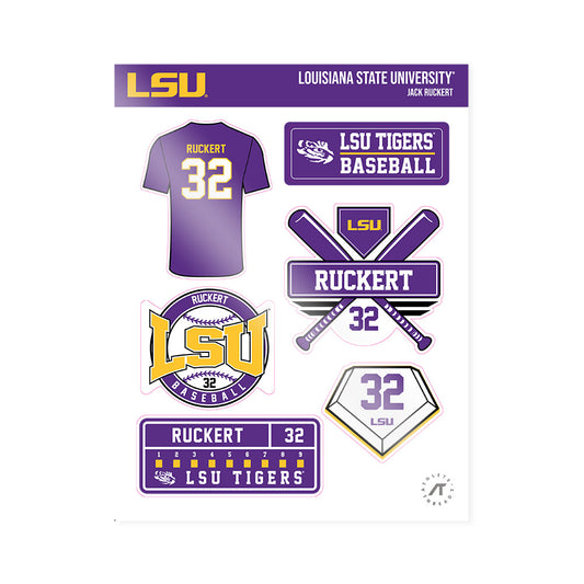 LSU - NCAA Baseball : Jack Ruckert - Sticker Sheet-0