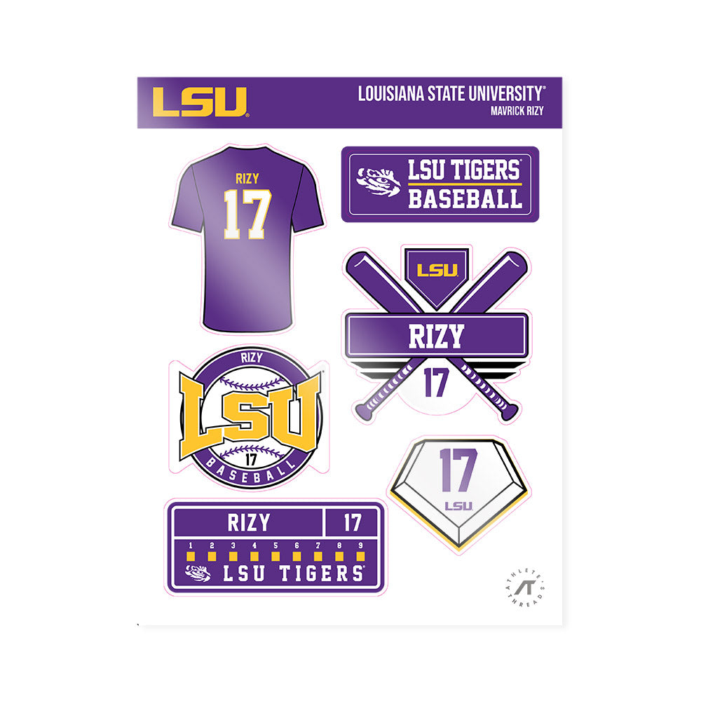 LSU - NCAA Baseball : Mavrick Rizy - Sticker Sheet-0