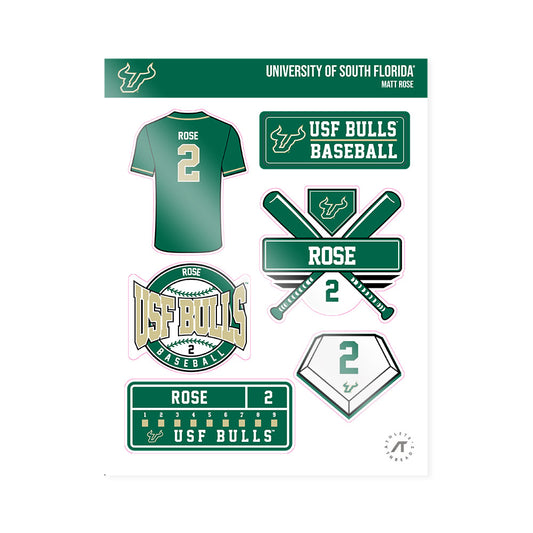 USF - NCAA Baseball : Matt Rose - Sticker Sheet-0