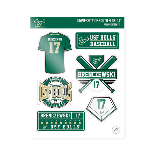 USF - NCAA Baseball : Joey Brenczewski - Sticker Sheet-0