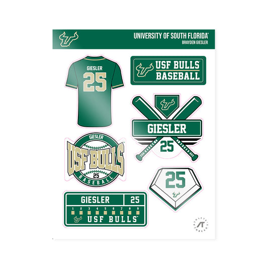 USF - NCAA Baseball : Brayden Giesler - Sticker Sheet-0