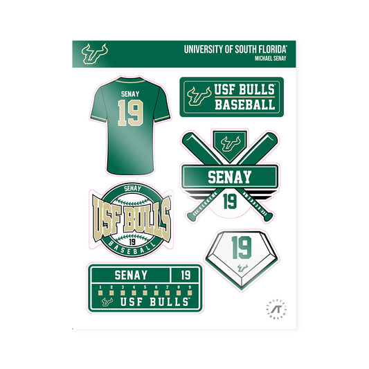 USF - NCAA Baseball : Michael Senay - Sticker Sheet-0