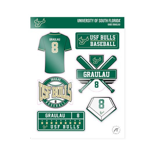 USF - NCAA Baseball : Gabe Graulau - Sticker Sheet-0