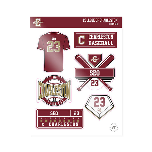 Charleston - NCAA Baseball : Brian Seo - Sticker Sheet-0