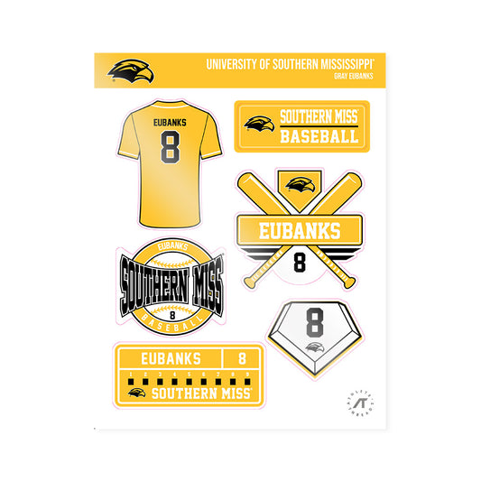 Southern Miss - NCAA Baseball : Gray Eubanks - Sticker Sheet-0