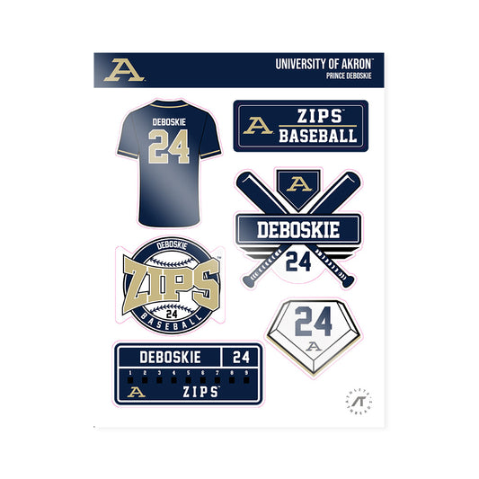 Akron - NCAA Baseball : Prince DeBoskie - Sticker Sheet-0