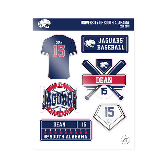South Alabama - NCAA Baseball : Cole Dean - Sticker Sheet-0