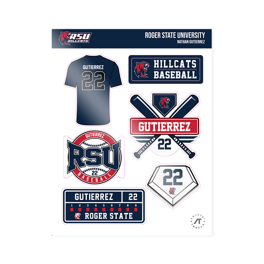 RSU - NCAA Baseball : Nathan Gutierrez - Sticker Sheet-0