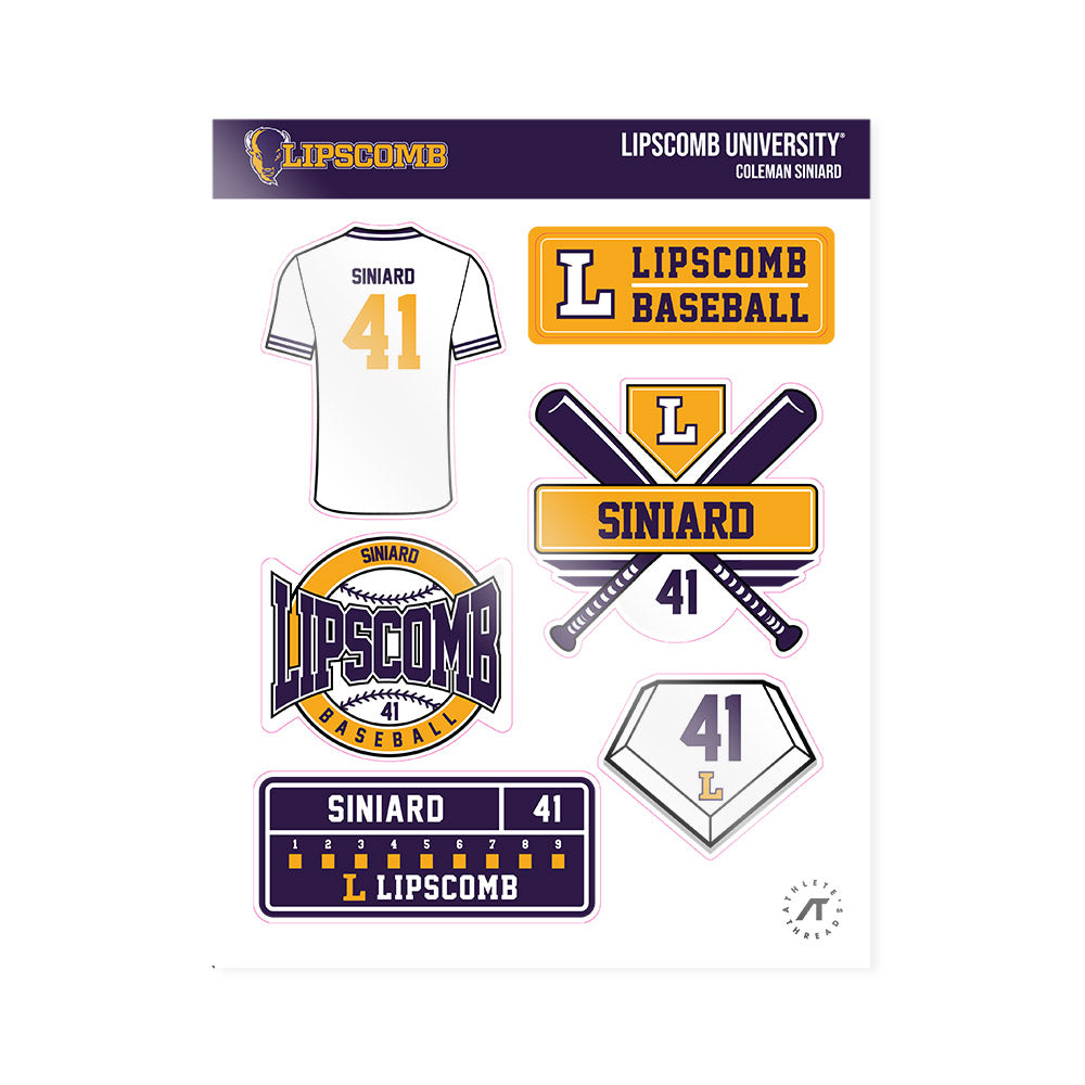 Lipscomb - NCAA Baseball : Coleman Siniard - Sticker Sheet-0