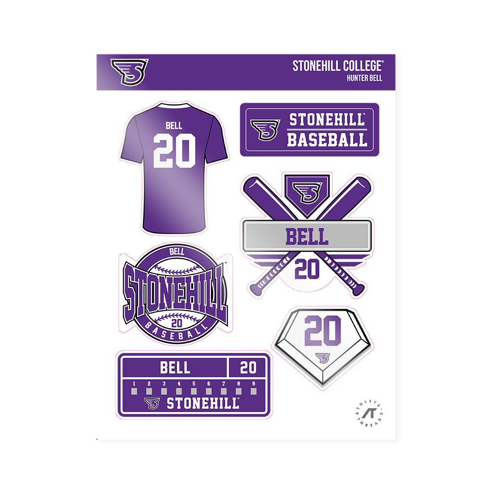 Stonehill - NCAA Baseball : Hunter Bell - Sticker Sheet-0