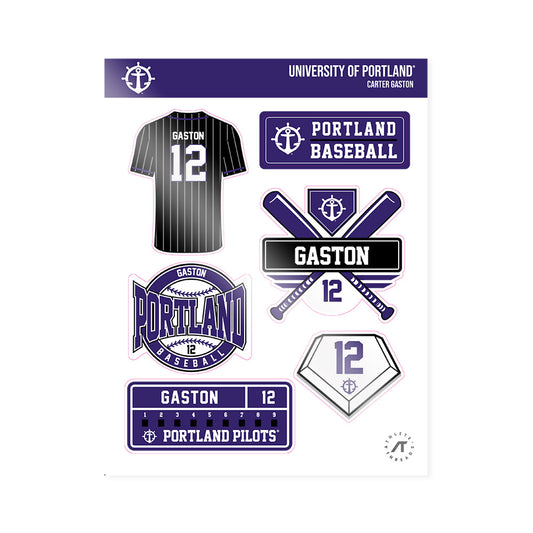 Portland - NCAA Baseball : Carter Gaston - Sticker Sheet-0