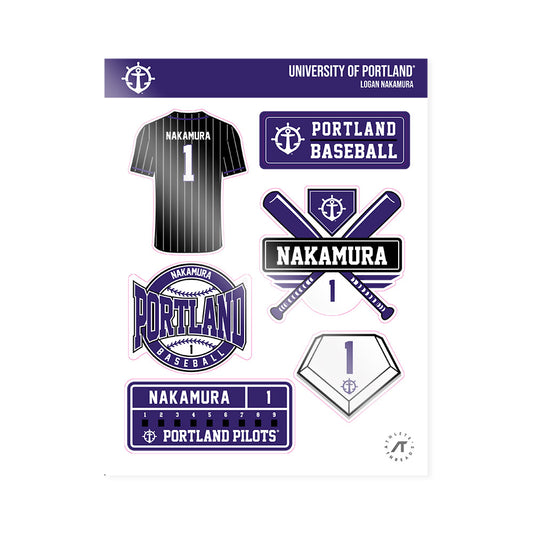 Portland - NCAA Baseball : Logan Nakamura - Sticker Sheet-0